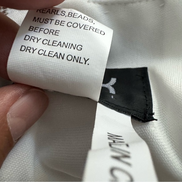 NWT Nox Anabel White Floral Embroidered Lace Maxi Skirt Crop Top Set size Large - Picture 13 of 13